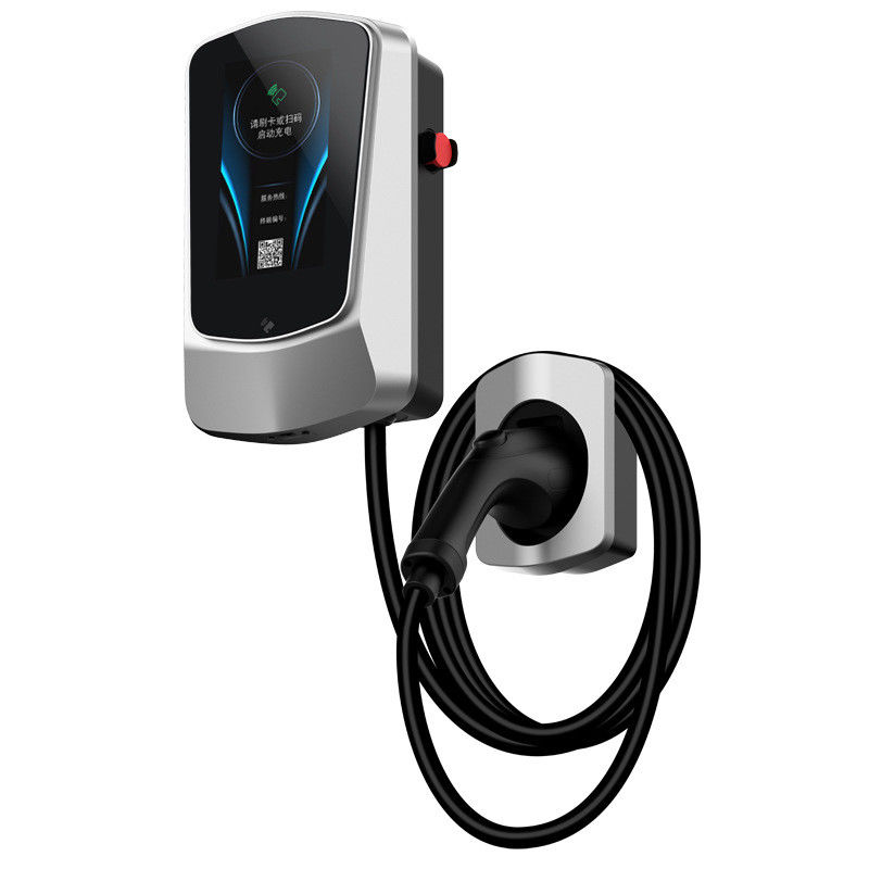 Chargeurs de véhicules électriques commerciaux de type 2 App Wall EV Charger Affichage 4,3 pouces