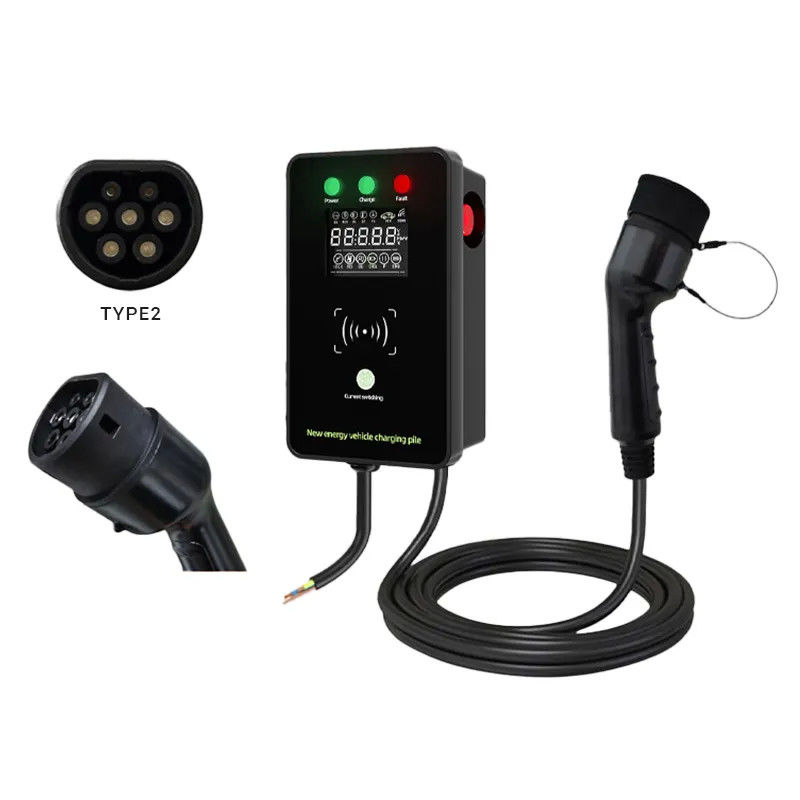 AC 220V carte de balayage 5 vitesses Station de recharge de véhicule électrique montée au mur avec écran LED