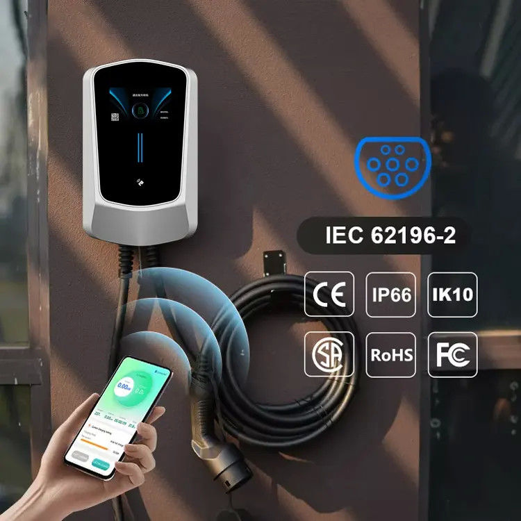 Chargeur de boîte murale à colonne de type 1 de type 2 Ev résistant aux UV