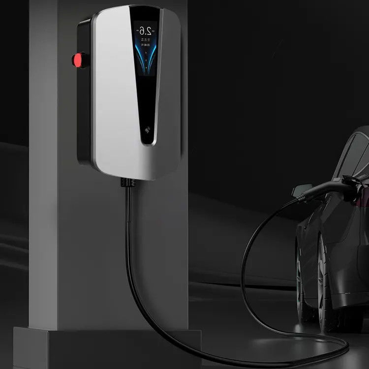 Écran de 4,3 pouces 22 kilowatts de 5m de câble de chargeur du mur EV pour la maison de remplissage rapide de Tesla