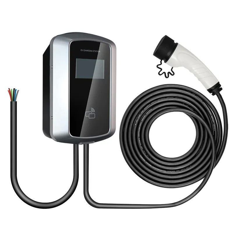 Carte RFID Wifi Bluetooth Station de recharge électrique montée sur le mur Chargeur de voiture 16A 380V