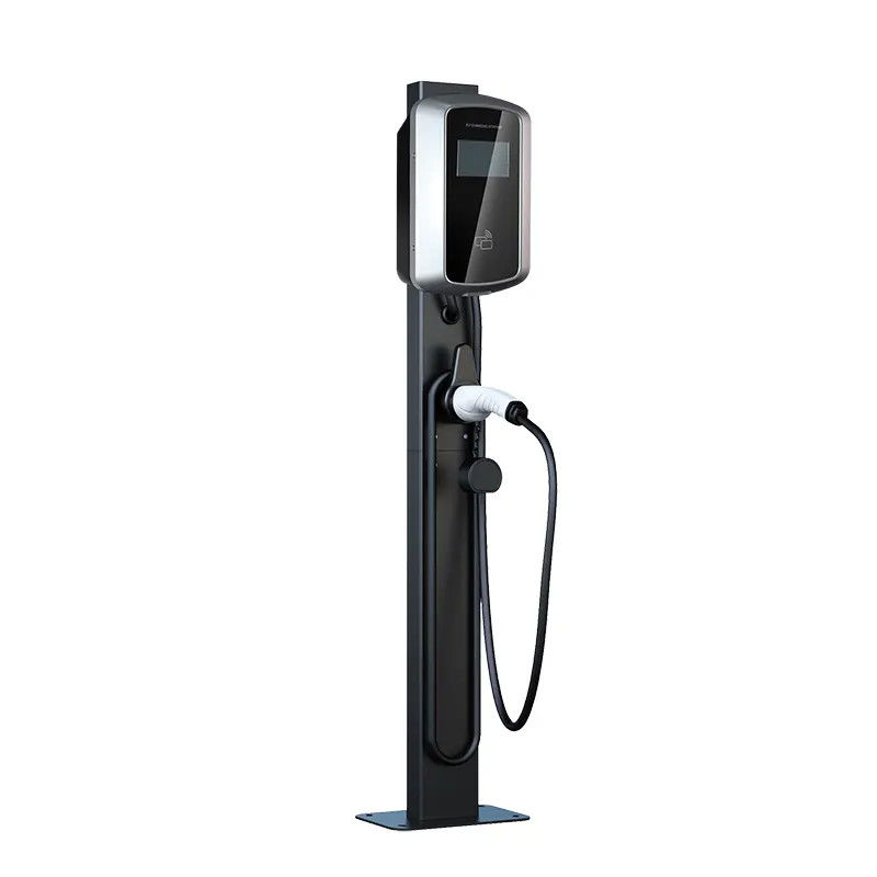 3 point de remplissage fixé au mur de la station de charge de l'affichage d'écran d'affichage à cristaux liquides de phase EV 7kw EV