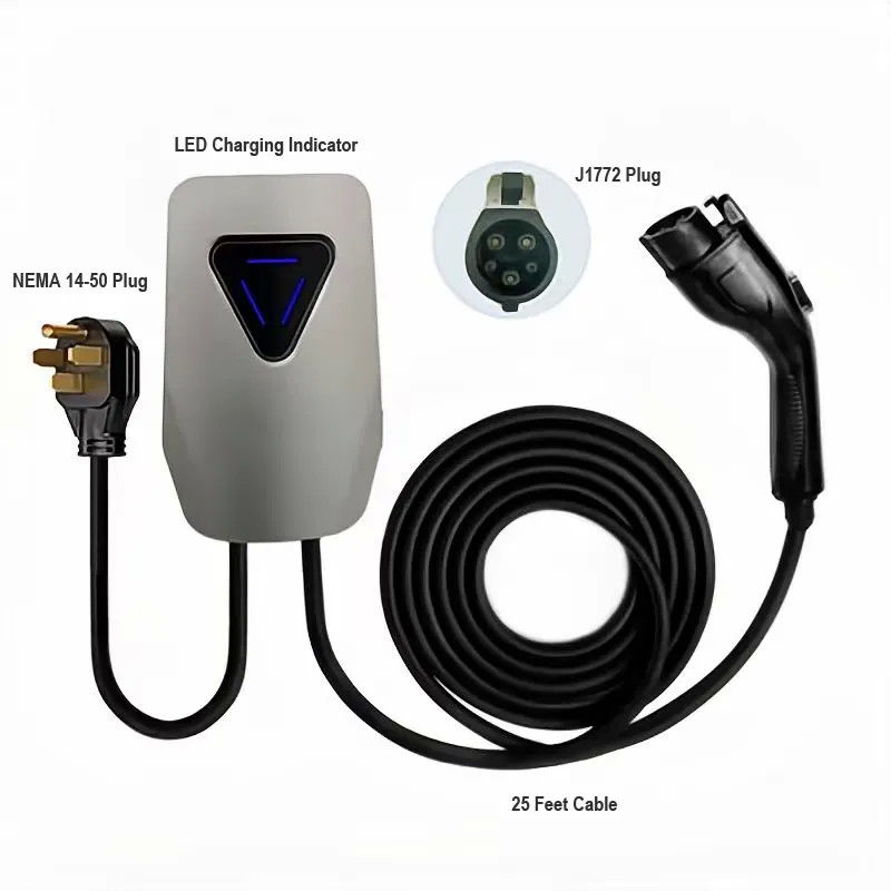 Chargeur simple standard américain du mur EV de type 1 de l'arme à feu 32A pour le remplissage de maison de Tesla