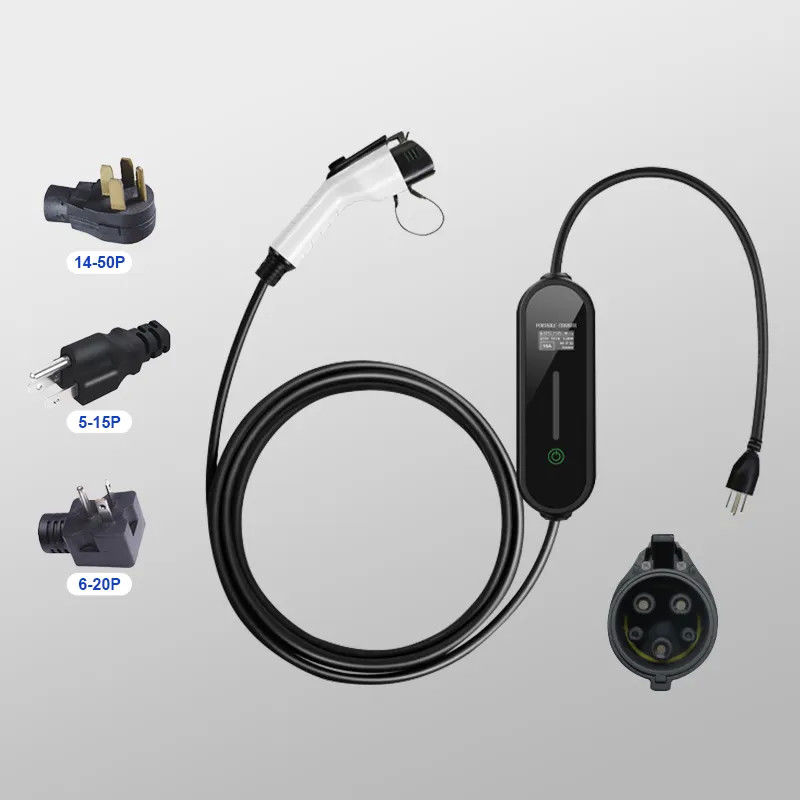 Shell imperméable à l'eau 5 mètres câble 16A LED Indicateur AC chargeur rapide pour EV