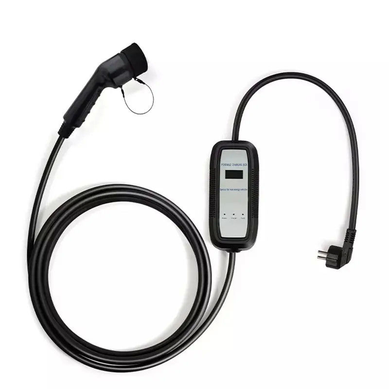 Chargeur électrique portable à courant alternatif 32A à l'épreuve des éclairs de type 1 et de type 2 avec écran