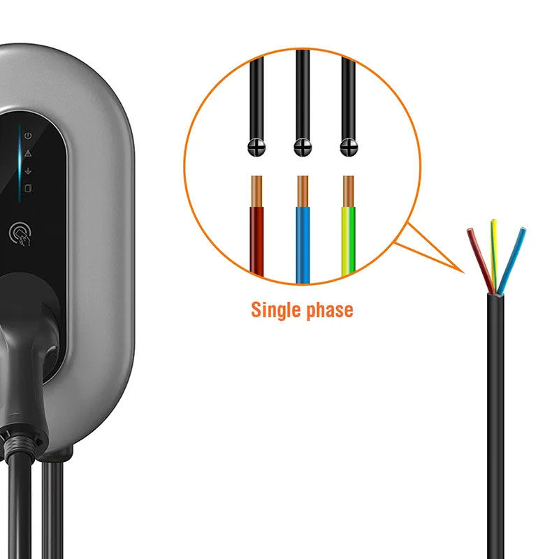 Chargeur de véhicule électrique portable de type 2 avec câble de 5 m