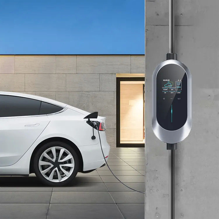 Chargeur portatif de véhicule électrique d'arme à feu simple d'UE du type 1 7kw de SAE J1772