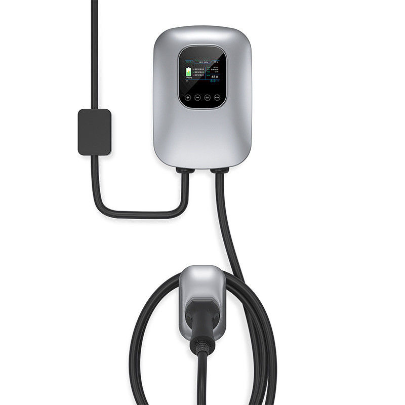 7,4 mètres câblent le chargeur fixé sur colonnes du type 1 EV de la maison 11kw avec la carte de RFID
