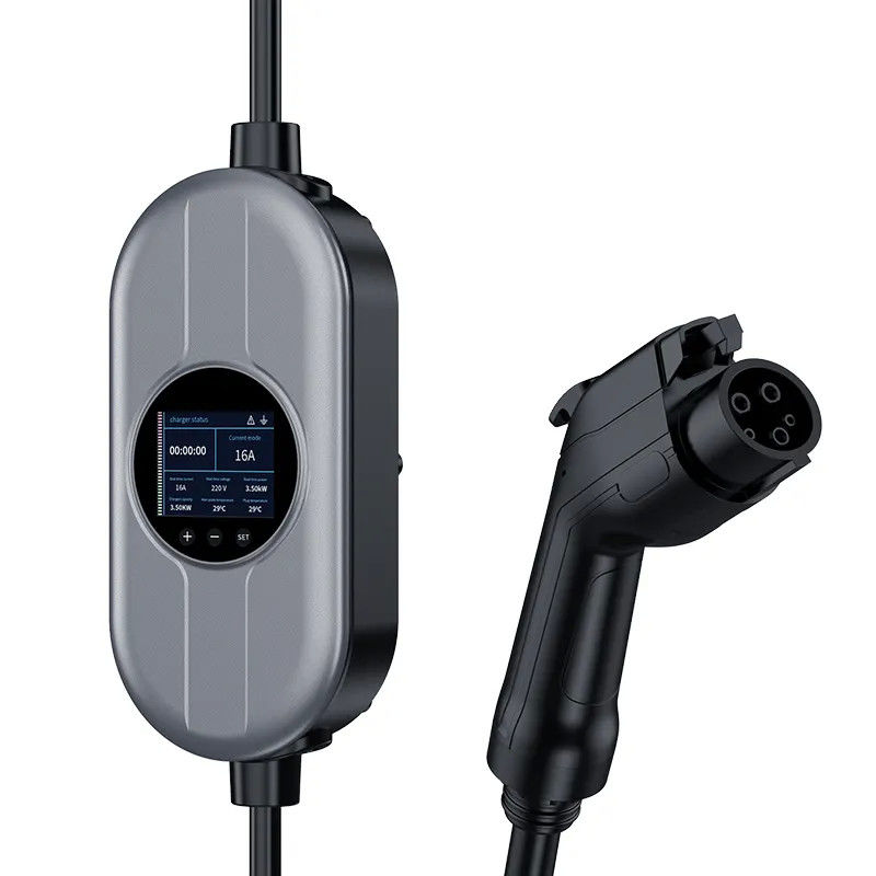Type 2 Lampes pilotes à courant réglable OLCD Portable chargeur AC EV étanche