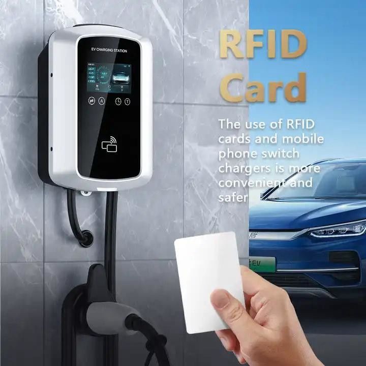 Chargeur de véhicules électriques de type 2 monté sur colonne de niveau 2 de 11 kW 32A avec certificat CE