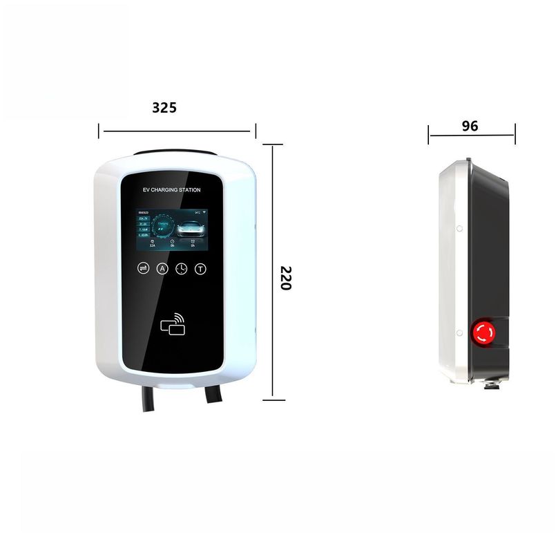 Chargeur de véhicules électriques de type 2 monté sur colonne de niveau 2 de 11 kW 32A avec certificat CE
