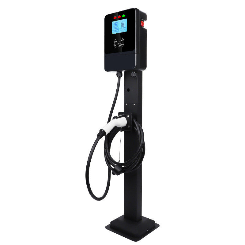 GBT 7kw Single Gun 4,3 pouces Écran 220V Chargeur murale EV avec bouton d'urgence