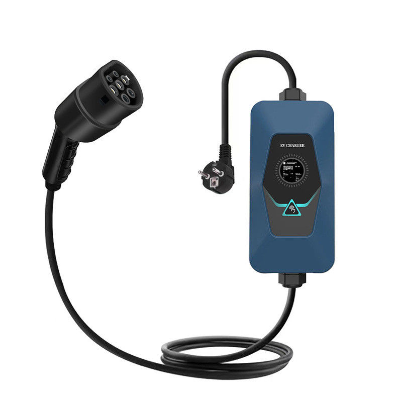 Type 2 affichage d'écran 32A chargeur portable AC EV avec certificat CE